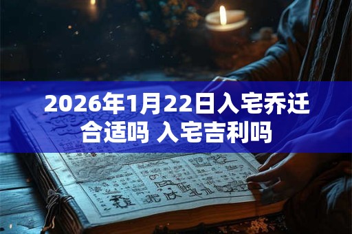 2026年1月22日入宅乔迁合适吗 入宅吉利吗 2026年1月22日入宅乔迁合适吗 入宅吉利吗