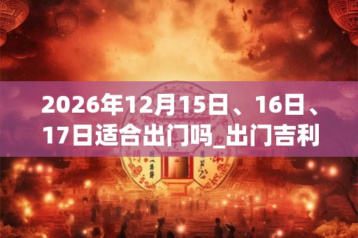 2026年12月15日、16日、17日适合出门吗_出门吉利吗 2026年12月15日、16日、17日适合出门吗_出门吉利吗