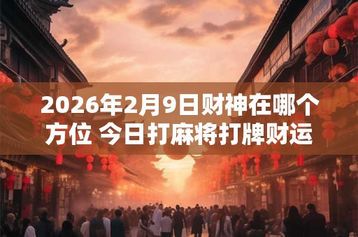 2026年2月9日财神在哪个方位 今日打麻将打牌财运方位! 2026年2月9日财神在哪个方位 今日打麻将打牌财运方位!