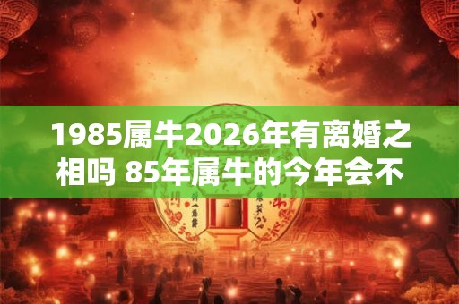 1985属牛2026年有离婚之相吗 85年属牛的今年会不会离婚