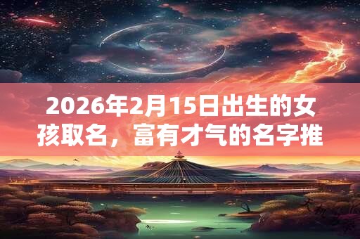 2026年2月15日出生的女孩取名，富有才气的名字推荐