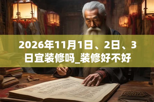 2026年11月1日、2日、3日宜装修吗_装修好不好 2026年11月1日、2日、3日宜装修吗_装修好不好