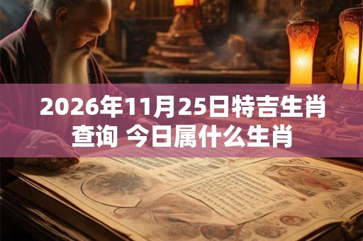 2026年11月25日特吉生肖查询 今日属什么生肖 2026年11月25日特吉生肖查询 今日属什么生肖