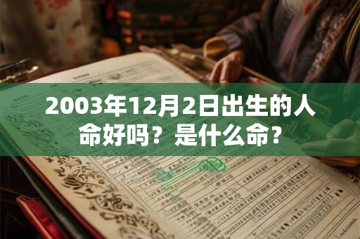 2003年12月2日出生的人命好吗?是什么命? 2003年12月2日出生的人命好吗?是什么命?