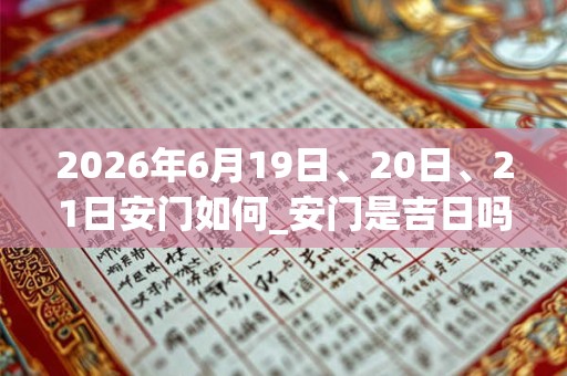 2026年6月19日、20日、21日安门如何_安门是吉日吗