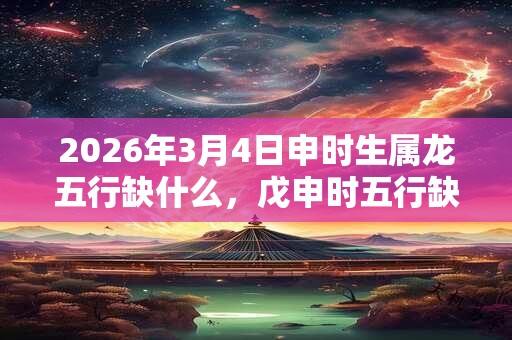 2026年3月4日申时生属龙五行缺什么,戊申时五行缺什么 2026年3月4日申时生属龙五行缺什么,戊申时五行缺什么