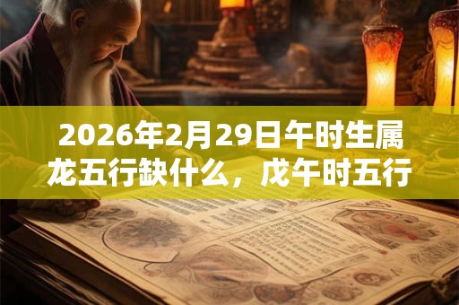 2026年2月29日午时生属龙五行缺什么，戊午时五行缺什么