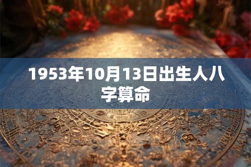 1953年10月13日出生人八字算命 1953年10月13日出生人八字算命