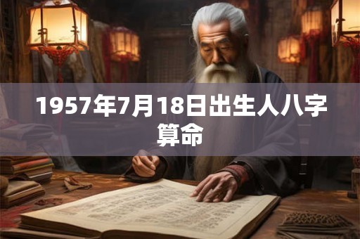 1957年7月18日出生人八字算命