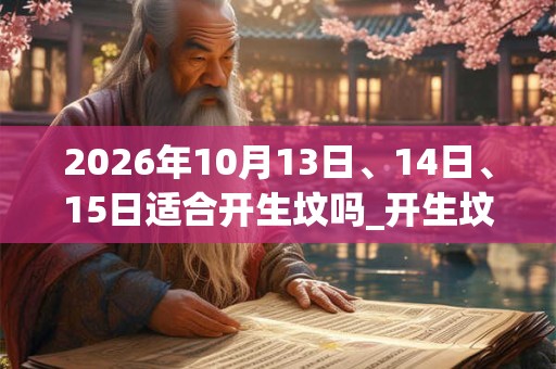 2026年10月13日、14日、15日适合开生坟吗_开生坟吉利吗 2026年10月13日、14日、15日适合开生坟吗_开生坟吉利吗