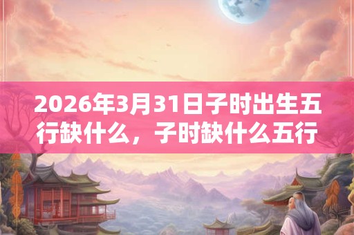 2026年3月31日子时出生五行缺什么,子时缺什么五行 2026年3月31日子时出生五行缺什么,子时缺什么五行
