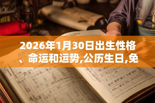 2026年1月30日出生性格、命运和运势,公历生日,免费算命 2026年1月30日出生性格、命运和运势,公历生日,免费算命
