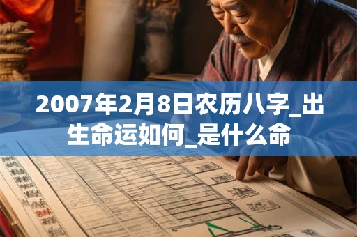 2007年2月8日农历八字_出生命运如何_是什么命 2007年2月8日农历八字_出生命运如何_是什么命