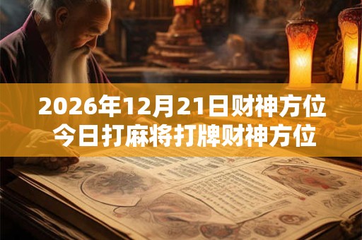 2026年12月21日财神方位 今日打麻将打牌财神方位! 2026年12月21日财神方位 今日打麻将打牌财神方位!