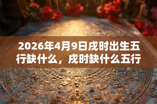 2026年4月9日戌时出生五行缺什么，戌时缺什么五行