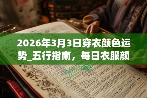 2026年3月3日穿衣颜色运势_五行指南,每日衣服颜色幸运色 2026年3月3日穿衣颜色运势_五行指南,每日衣服颜色幸运色