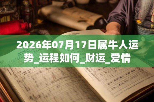 2026年07月17日属牛人运势_运程如何_财运_爱情 2026年07月17日属牛人运势_运程如何_财运_爱情