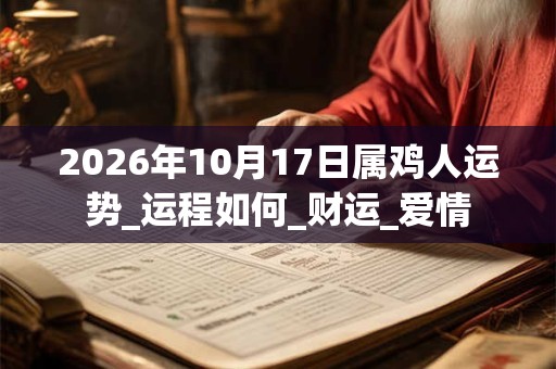 2026年10月17日属鸡人运势_运程如何_财运_爱情 2026年10月17日属鸡人运势_运程如何_财运_爱情