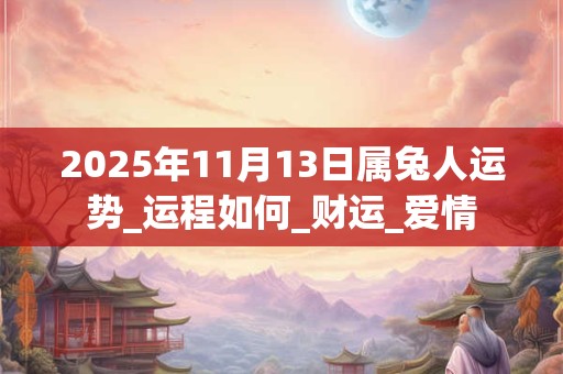 2026年11月13日属兔人运势_运程如何_财运_爱情 2026年11月13日属兔人运势_运程如何_财运_爱情