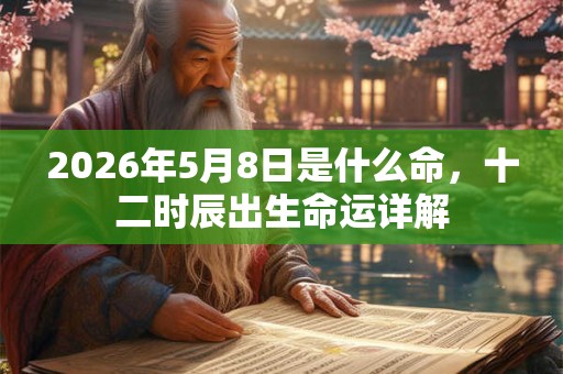 2026年5月8日是什么命，十二时辰出生命运详解