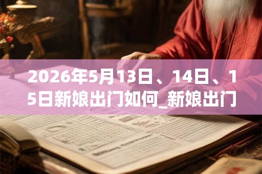 2026年5月13日、14日、15日新娘出门如何_新娘出门是吉日吗 2026年5月13日、14日、15日新娘出门如何_新娘出门是吉日吗