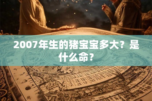 2007年生的猪宝宝多大?是什么命? 2007年生的猪宝宝多大?是什么命?