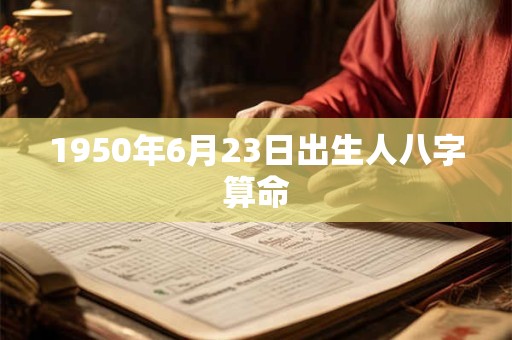 1950年6月23日出生人八字算命