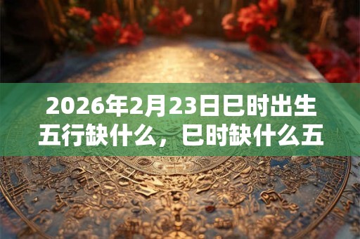 2026年2月23日巳时出生五行缺什么，巳时缺什么五行