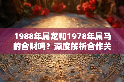 1988年属龙和1978年属马的合财吗?深度解析合作关系 1988年属龙和1978年属马的合财吗?深度解析合作关系