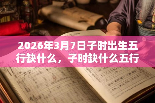 2026年3月7日子时出生五行缺什么,子时缺什么五行 2026年3月7日子时出生五行缺什么,子时缺什么五行