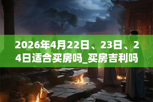 2026年4月22日、23日、24日适合买房吗_买房吉利吗 2026年4月22日、23日、24日适合买房吗_买房吉利吗