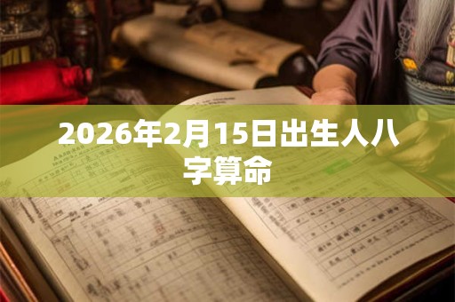 2026年2月15日出生人八字算命 2026年2月15日出生人八字算命