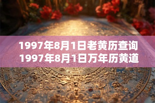 1997年8月1日老黄历查询 1997年8月1日万年历黄道吉日 1997年8月1日老黄历查询 1997年8月1日万年历黄道吉日