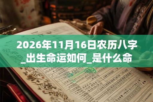 2026年11月16日农历八字_出生命运如何_是什么命