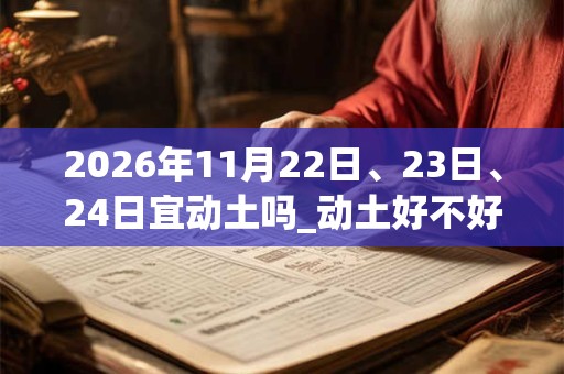 2026年11月22日、23日、24日宜动土吗_动土好不好