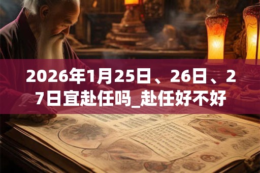 2026年1月25日、26日、27日宜赴任吗_赴任好不好