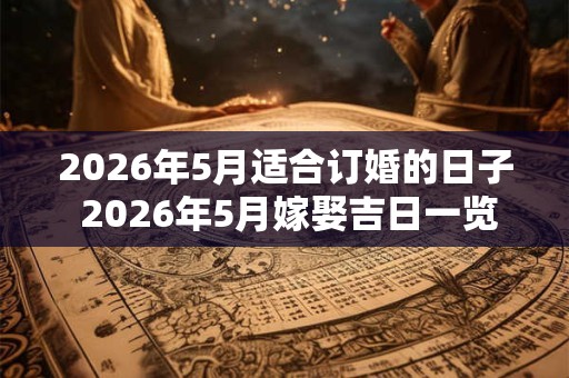 2026年5月适合订婚的日子 2026年5月嫁娶吉日一览表 2026年5月适合订婚的日子 2026年5月嫁娶吉日一览表