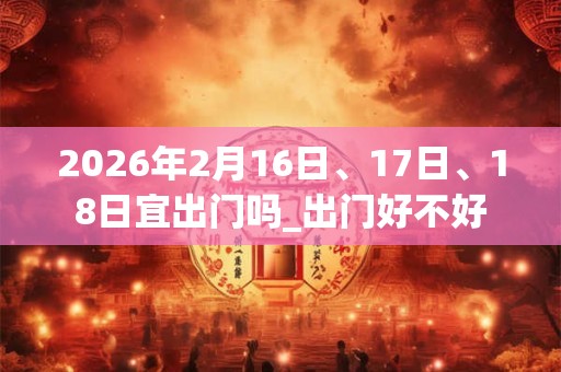 2026年2月16日、17日、18日宜出门吗_出门好不好