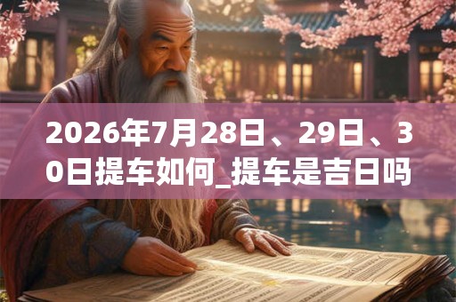 2026年7月28日、29日、30日提车如何_提车是吉日吗 2026年7月28日、29日、30日提车如何_提车是吉日吗