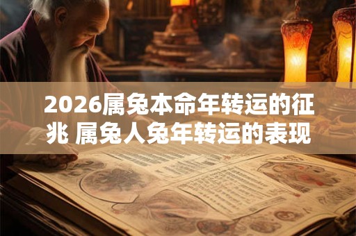 2026属兔本命年转运的征兆 属兔人兔年转运的表现 2026属兔本命年转运的征兆 属兔人兔年转运的表现