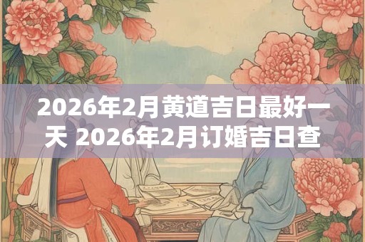 2026年2月黄道吉日最好一天 2026年2月订婚吉日查询 2026年2月黄道吉日最好一天 2026年2月订婚吉日查询
