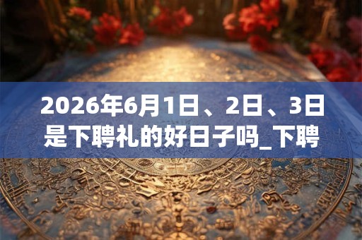 2026年6月1日、2日、3日是下聘礼的好日子吗_下聘礼可以吗 2026年6月1日、2日、3日是下聘礼的好日子吗_下聘礼可以吗