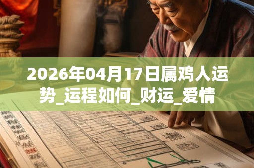 2026年04月17日属鸡人运势_运程如何_财运_爱情 2026年04月17日属鸡人运势_运程如何_财运_爱情