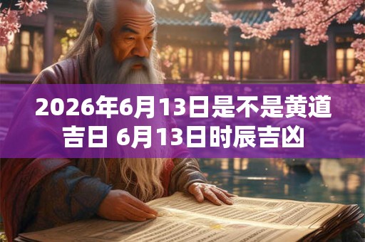 2026年6月13日是不是黄道吉日 6月13日时辰吉凶