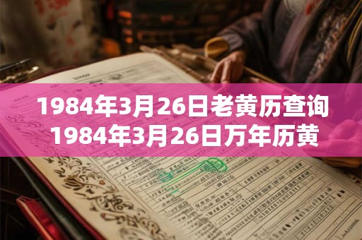1984年3月26日老黄历查询 1984年3月26日万年历黄道吉日