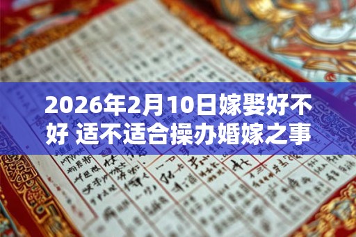 2026年2月10日嫁娶好不好 适不适合操办婚嫁之事
