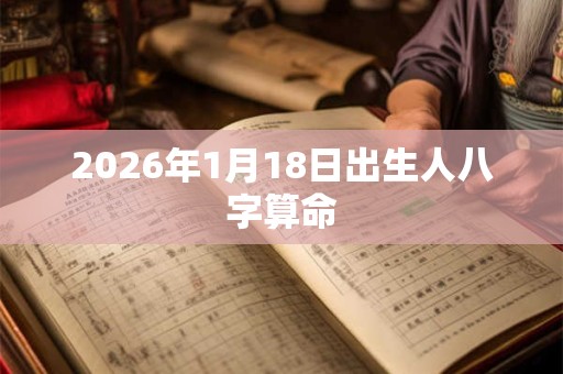 2026年1月18日出生人八字算命 2026年1月18日出生人八字算命