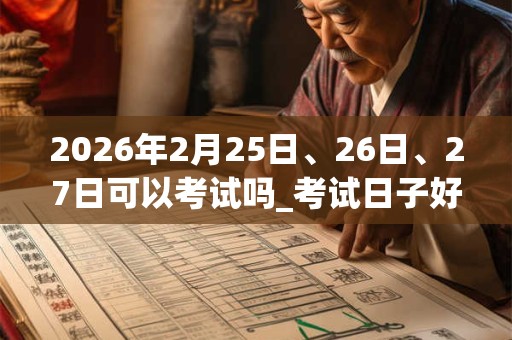 2026年2月25日、26日、27日可以考试吗_考试日子好吗 2026年2月25日、26日、27日可以考试吗_考试日子好吗