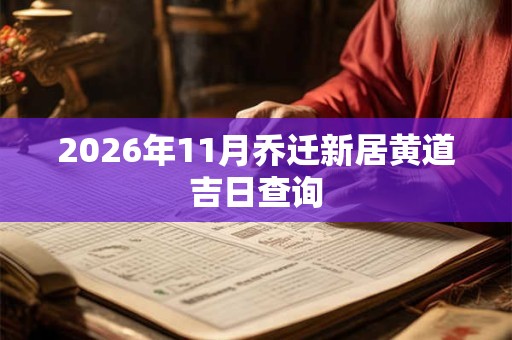 2026年11月乔迁新居黄道吉日查询 2026年11月乔迁新居黄道吉日查询