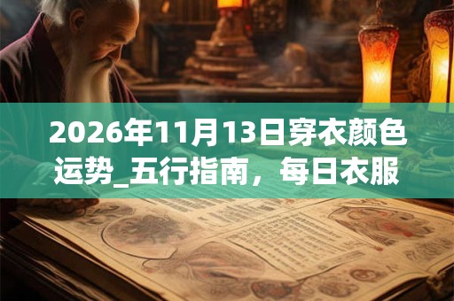 2026年11月13日穿衣颜色运势_五行指南,每日衣服颜色幸运色 2026年11月13日穿衣颜色运势_五行指南,每日衣服颜色幸运色
